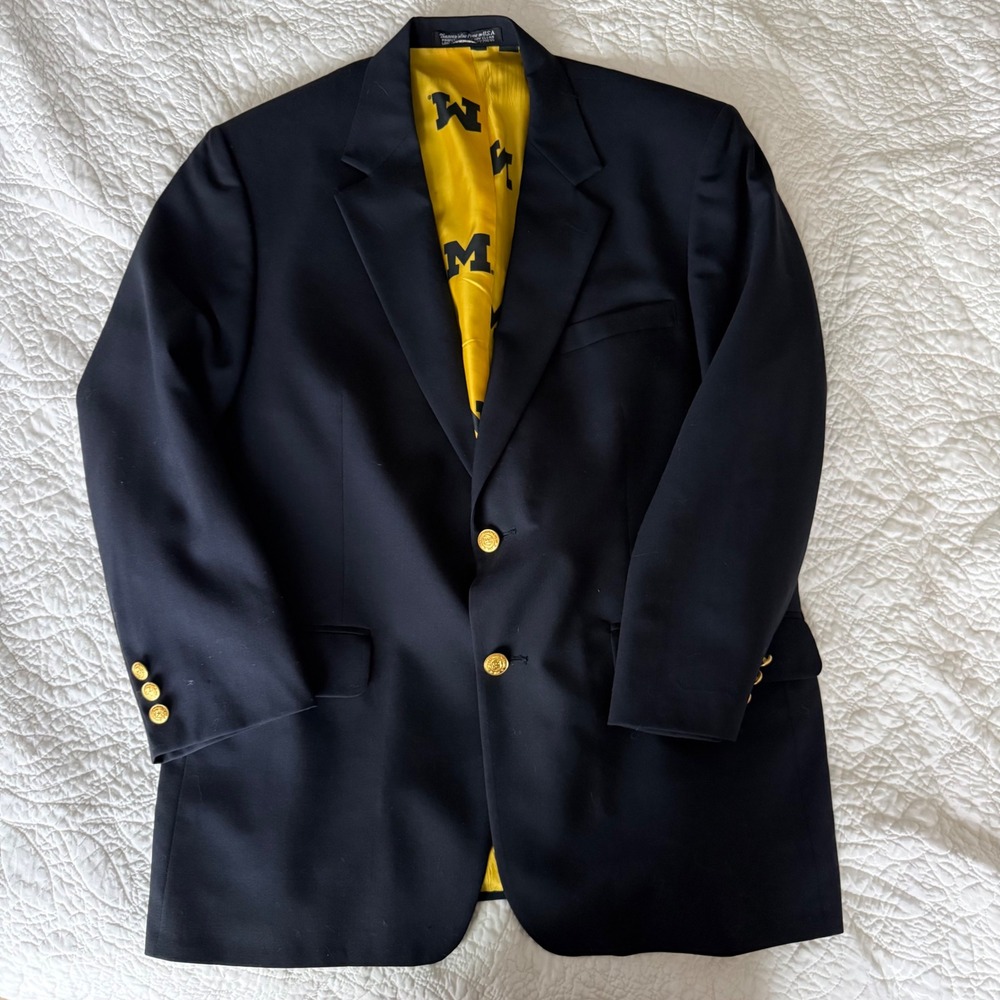 University of Michigan Go Blue Limited Edition Alumni Blazer Jacket 44R USA